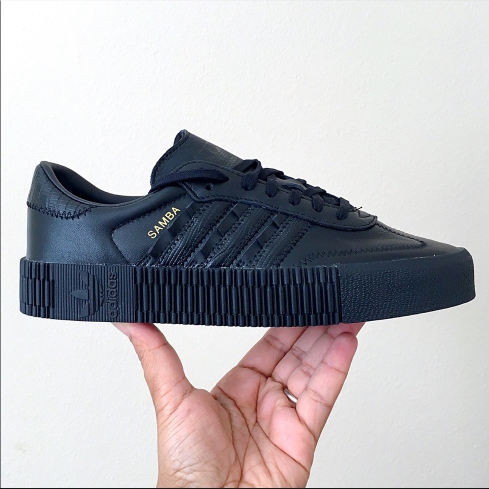 Adidas X J KOO Sambarose Three Stripe Black Ruffles